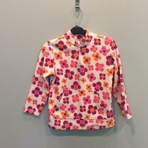 Floral Kids Pullover - Pink and Orange